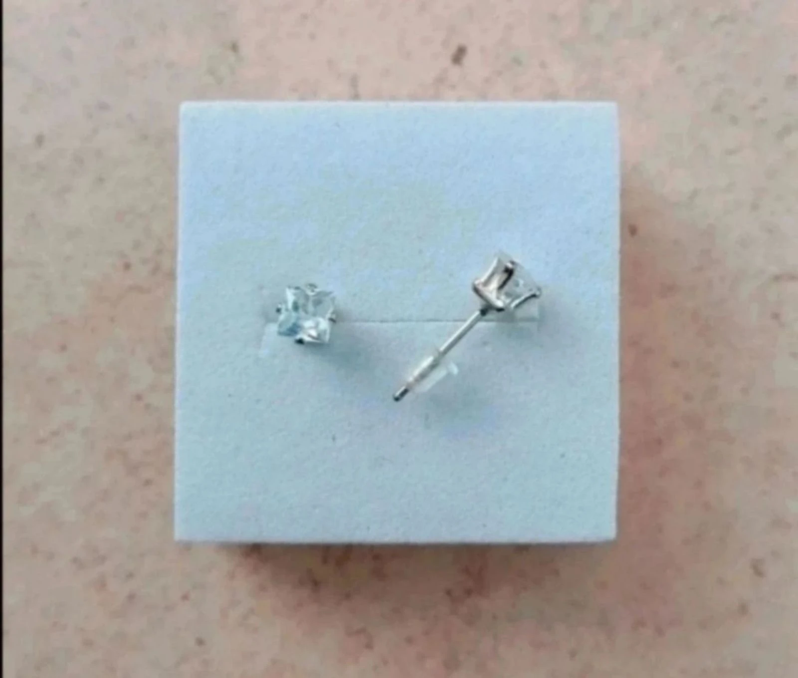 Unisex square steel earrings – photo 2